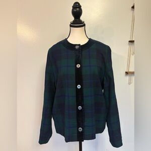 Vintage Highland Queen 100% wool Plaid Jacket
